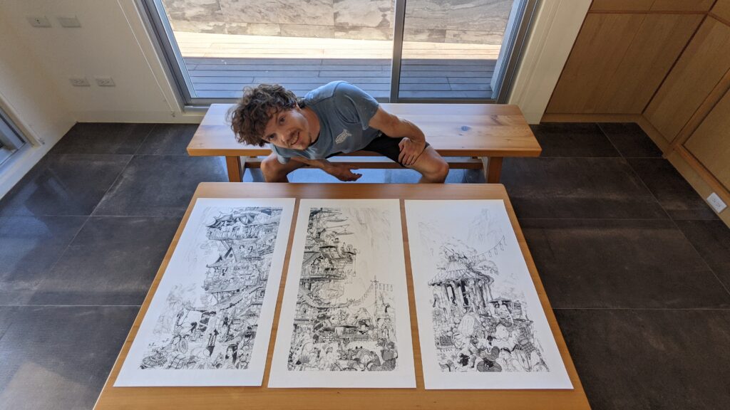 Fionn Jordan Illustrates Intricate Worlds Inspired by His Travels